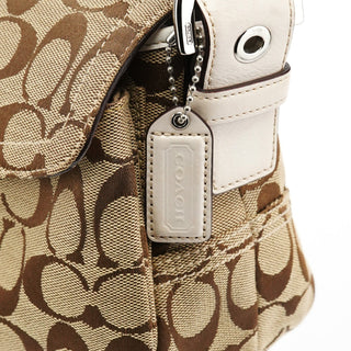 Coach 6314 Beige White Signature Soho Shoulder Bag