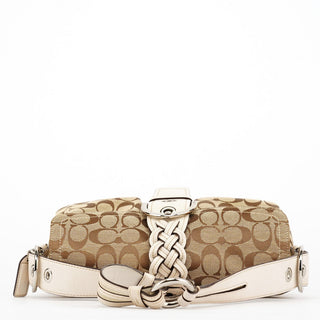 Coach 6314 Beige White Signature Soho Shoulder Bag
