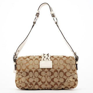 Coach 6314 Beige White Signature Soho Shoulder Bag