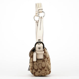 Coach 6314 Beige White Signature Soho Shoulder Bag