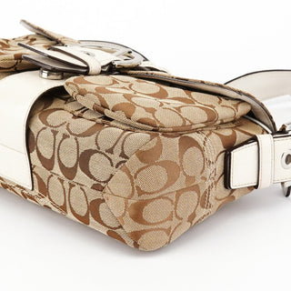 Coach 6314 Beige White Signature Soho Shoulder Bag
