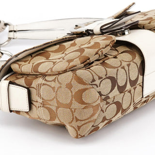 Coach 6314 Beige White Signature Soho Shoulder Bag