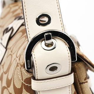 Coach 6314 Beige White Signature Soho Shoulder Bag