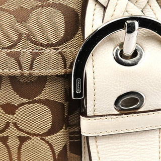 Coach 6314 Beige White Signature Soho Shoulder Bag