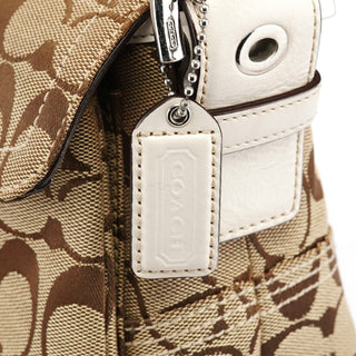 Coach 6314 Beige White Signature Soho Shoulder Bag