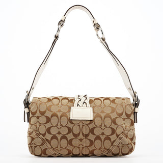 Coach 6314 Beige White Signature Soho Shoulder Bag