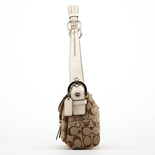 Coach 6314 Beige White Signature Soho Shoulder Bag
