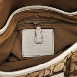 Coach 6314 Sac porté épaule Soho en toile Signature beige et blanche