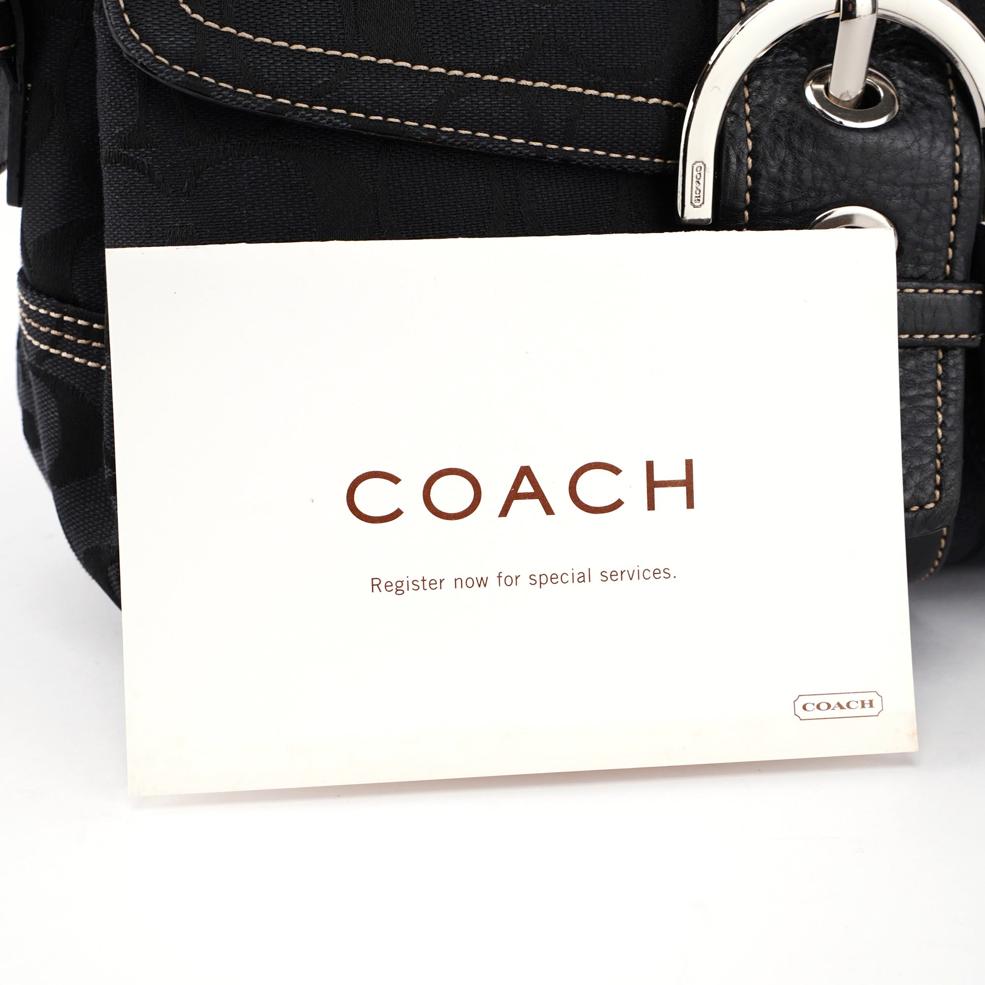 Coach 6314 Black Signature C Soho Shoulder Bag