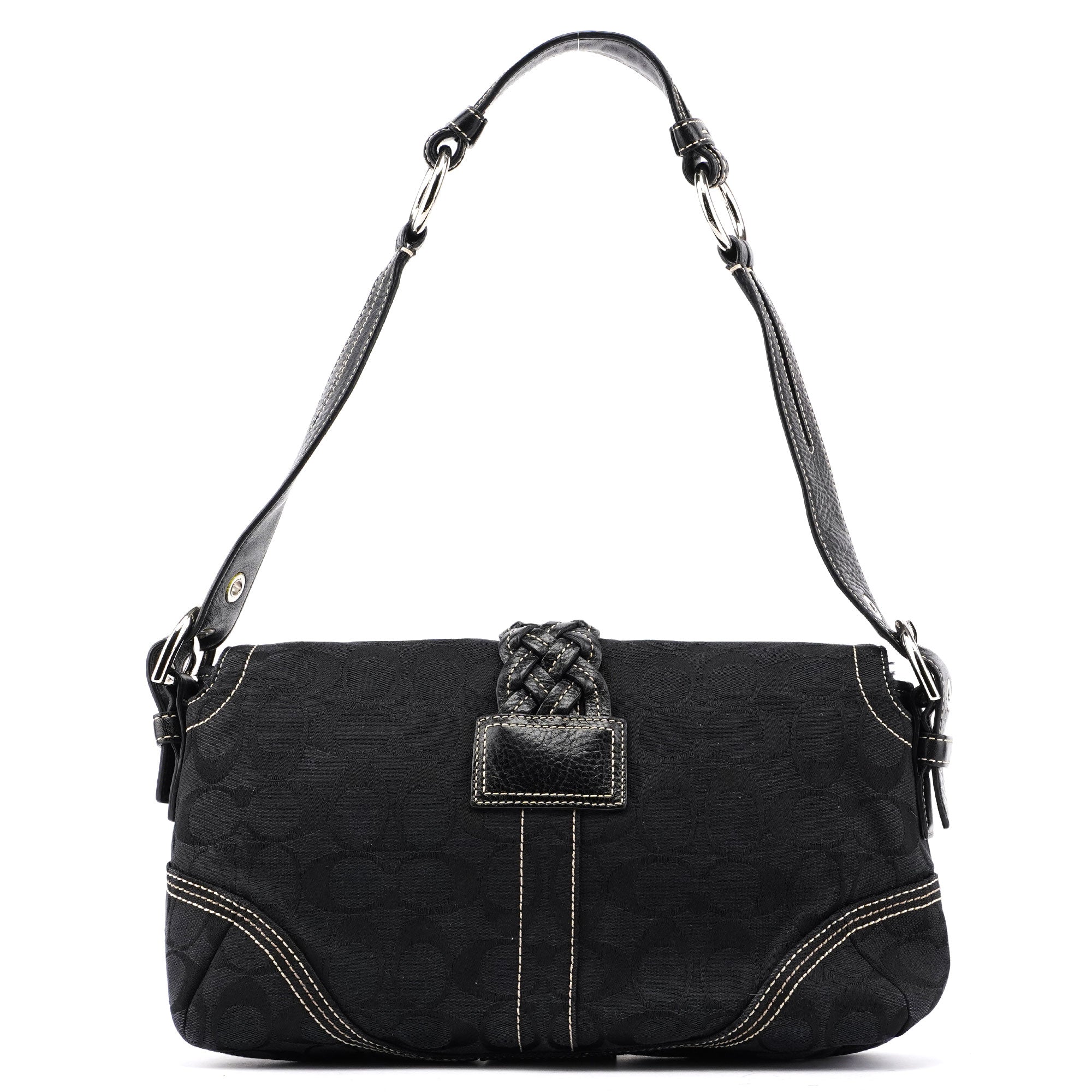 Coach 6314 Black Signature C Soho Shoulder Bag