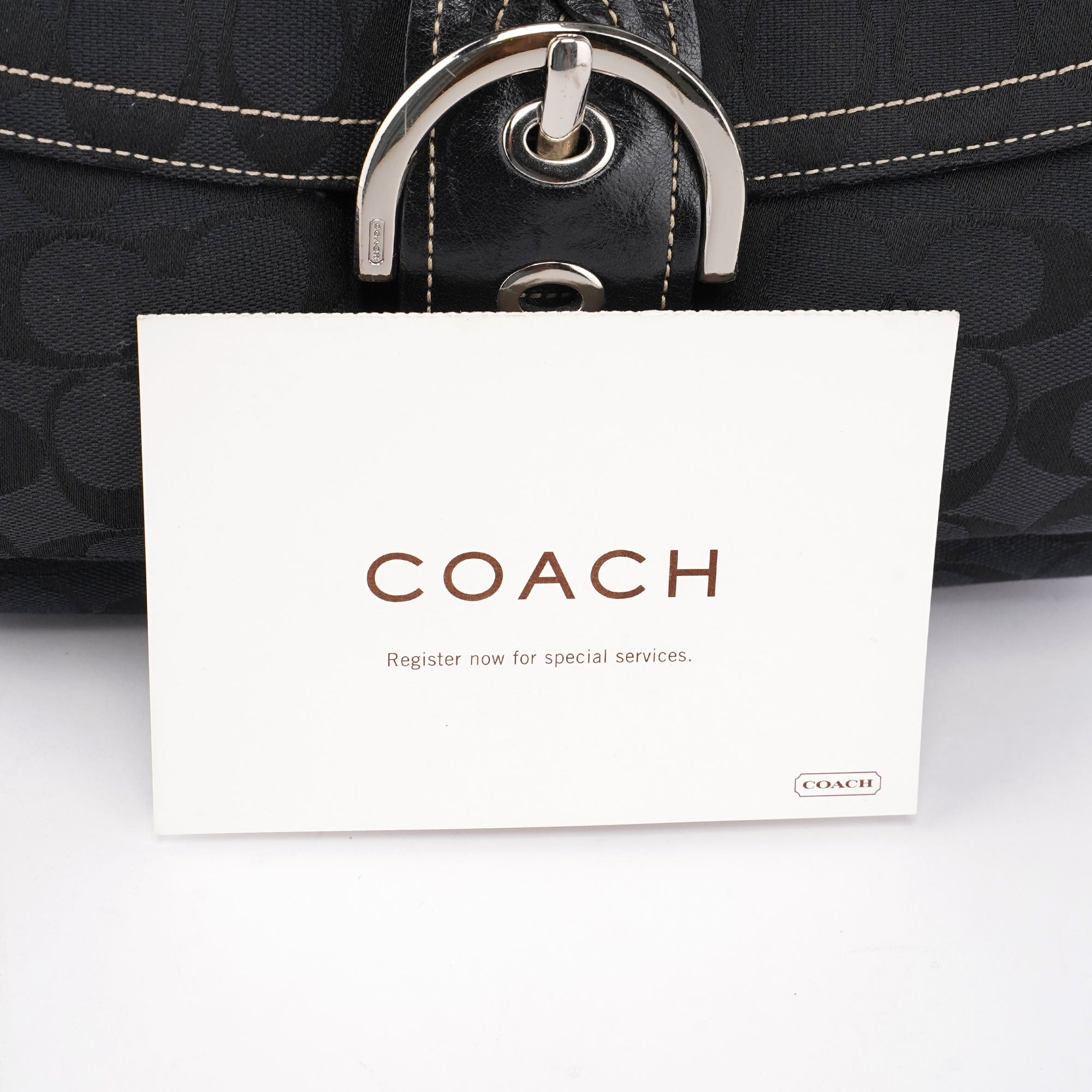 Coach 6314 Black Signature C Soho Shoulder Bag