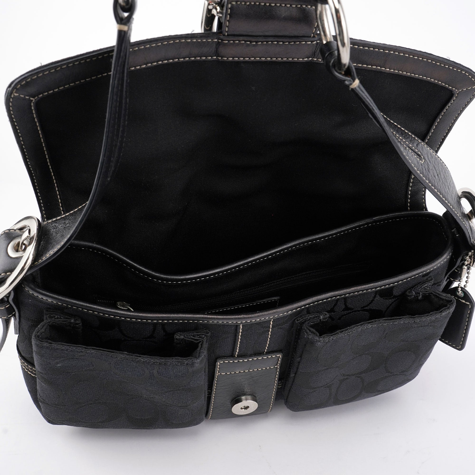 Coach 6314 Black Signature C Soho Shoulder Bag