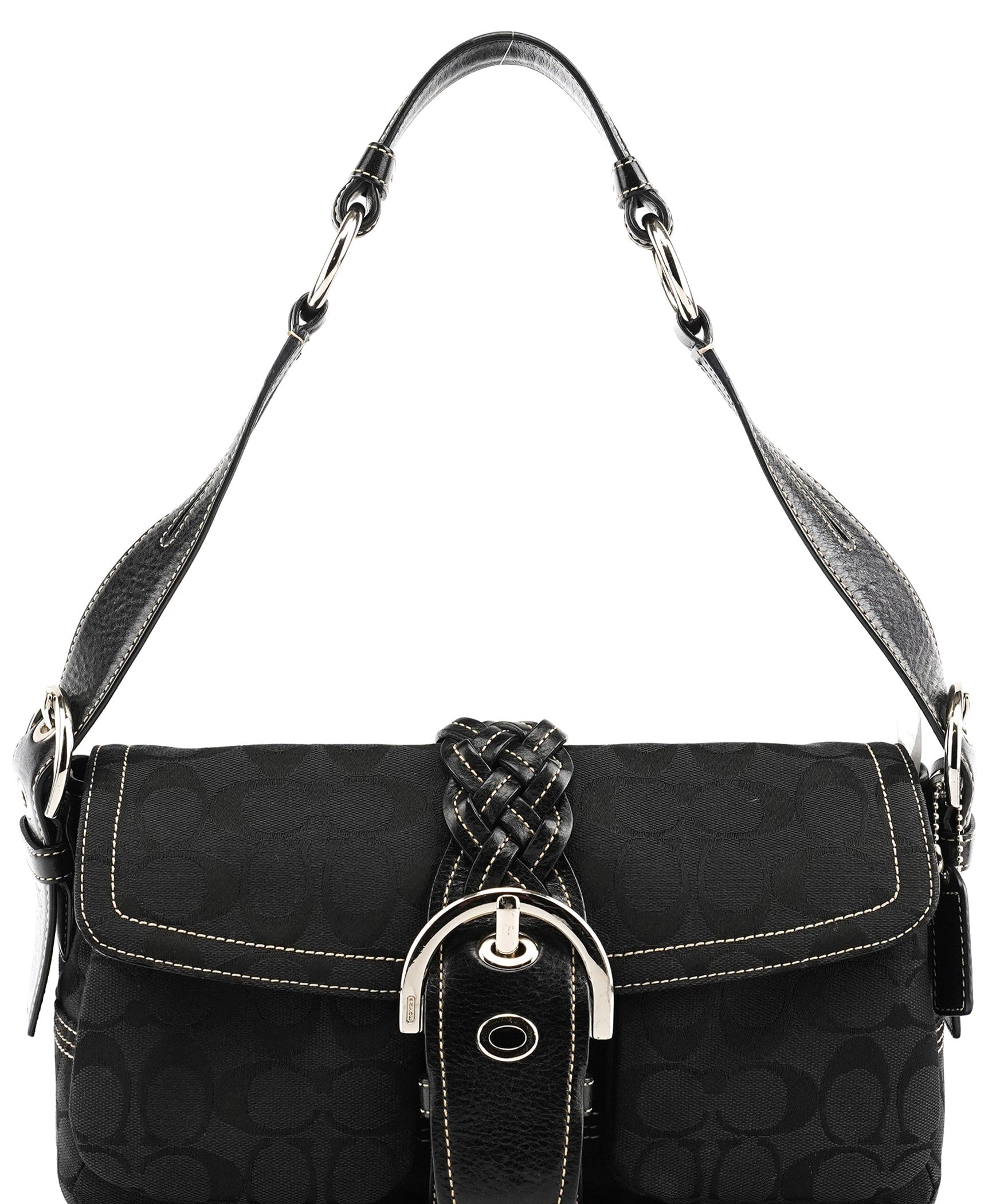 Coach 6314 Black Signature Soho Shoulder Bag