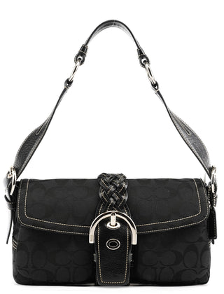 Coach 6314 Black Signature Soho Shoulder Bag