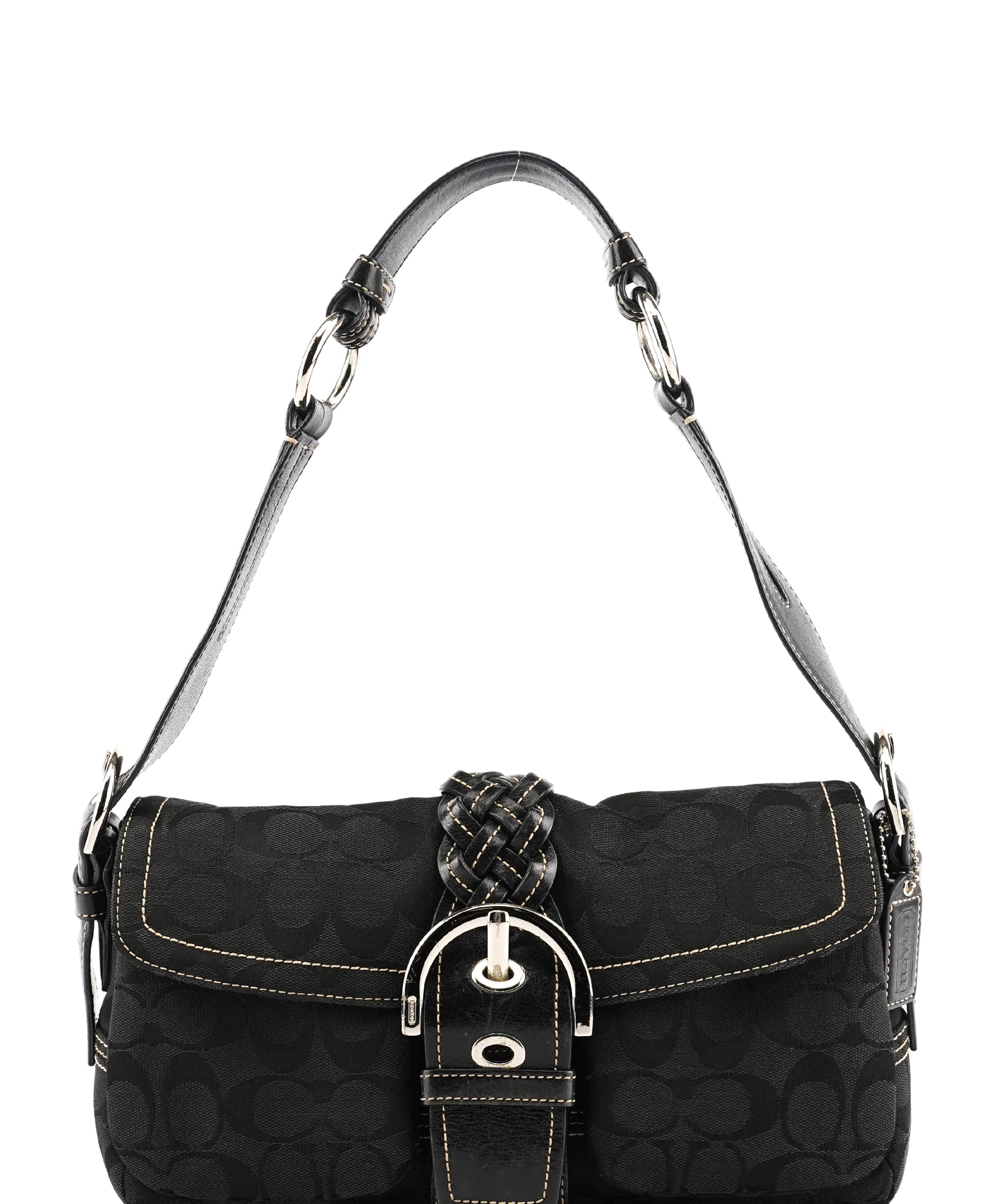 Coach 6314 Black Signature Soho Shoulder Bag