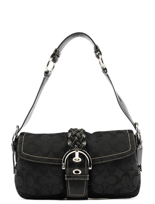 Coach 6314 Black Signature Soho Shoulder Bag