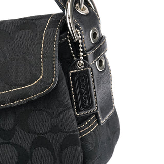 Coach 6314 Black Signature Soho Shoulder Bag