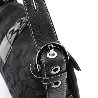 Coach 6314 Black Signature Soho Shoulder Bag