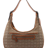 Coach 6343 Beige Signature C Crescent Shoulder Bag
