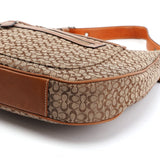 Coach 6343 Beige Signature C Crescent Shoulder Bag
