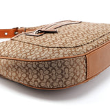 Coach 6343 Beige Signature C Crescent Shoulder Bag