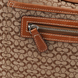 Coach 6343 Beige Signature C Crescent Shoulder Bag