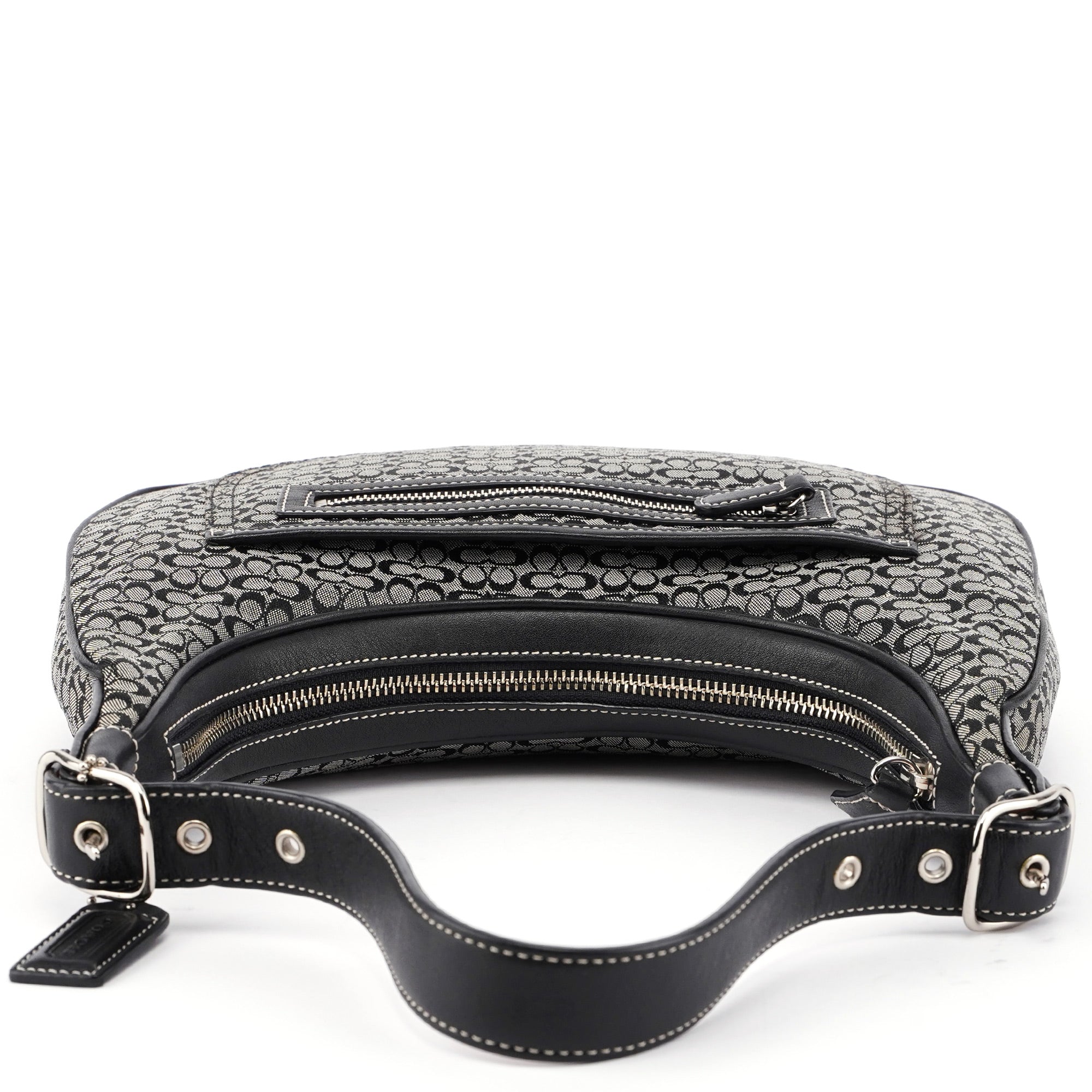 Coach 6343 Grey Mini Signature C Crescent Shoulder Bag
