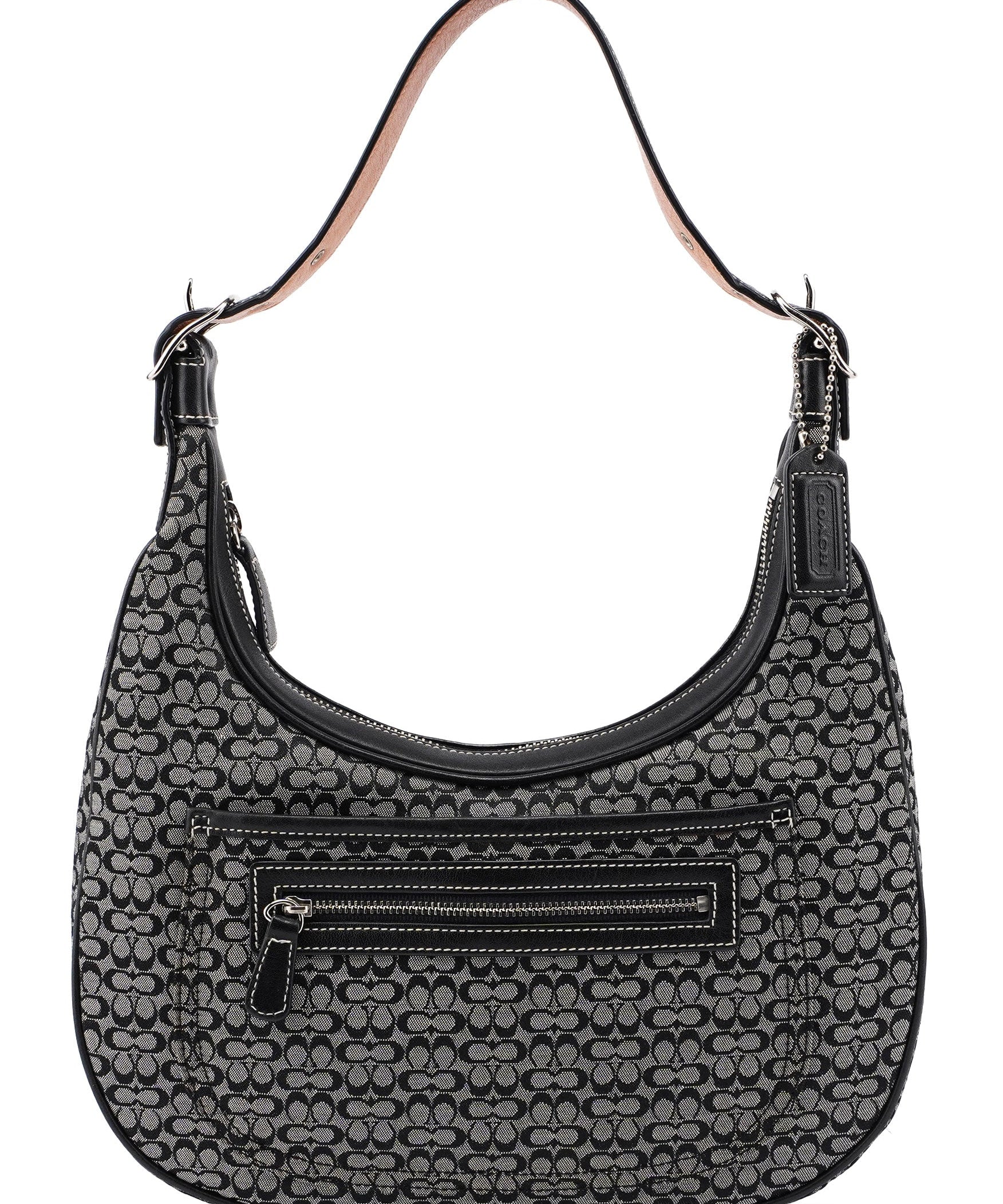 Coach 6343 Grey Mini Signature C Crescent Shoulder Bag