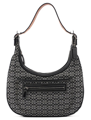 Coach 6343 Grey Mini Signature C Crescent Shoulder Bag