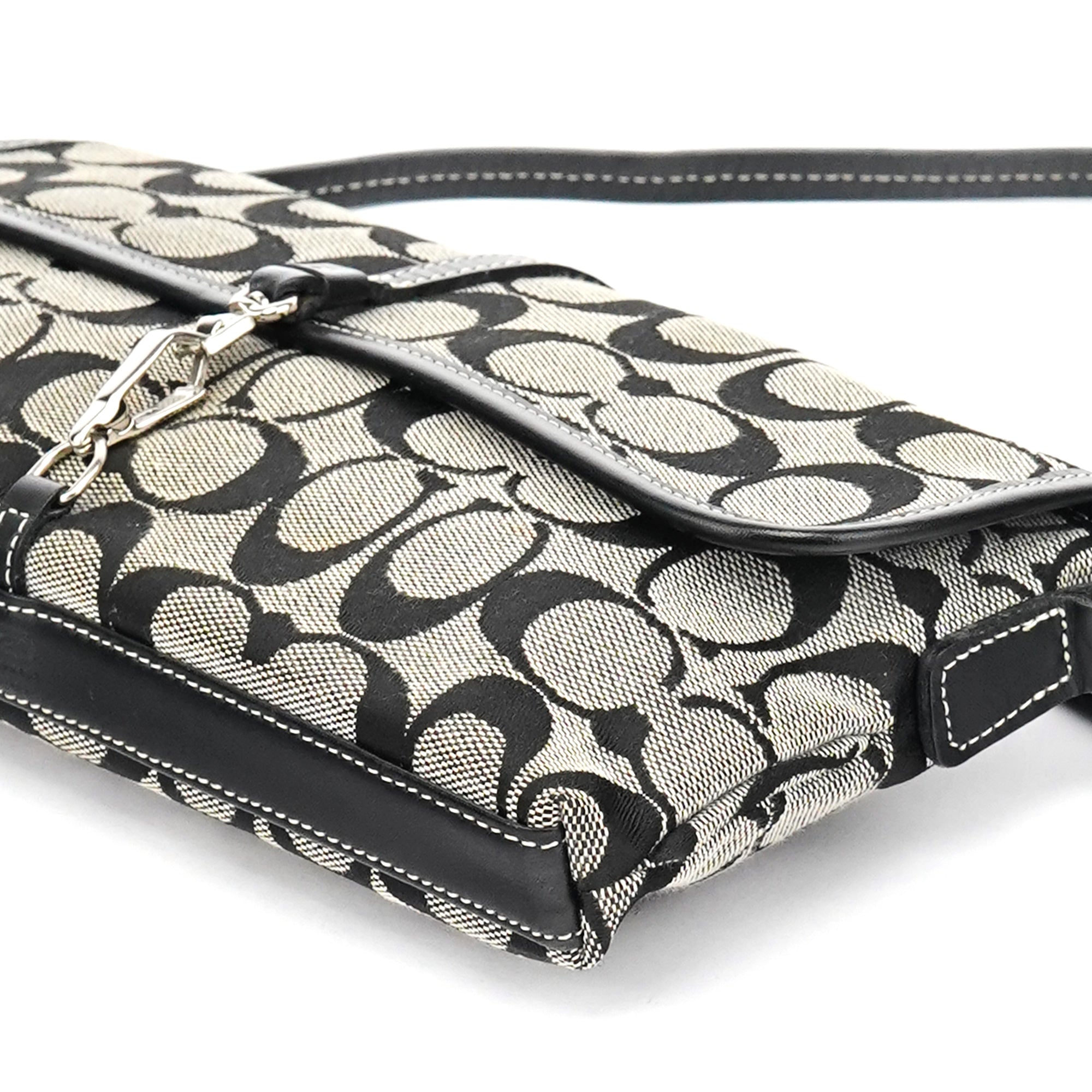 Coach 6348 Sac porté épaule Soho gris et noir