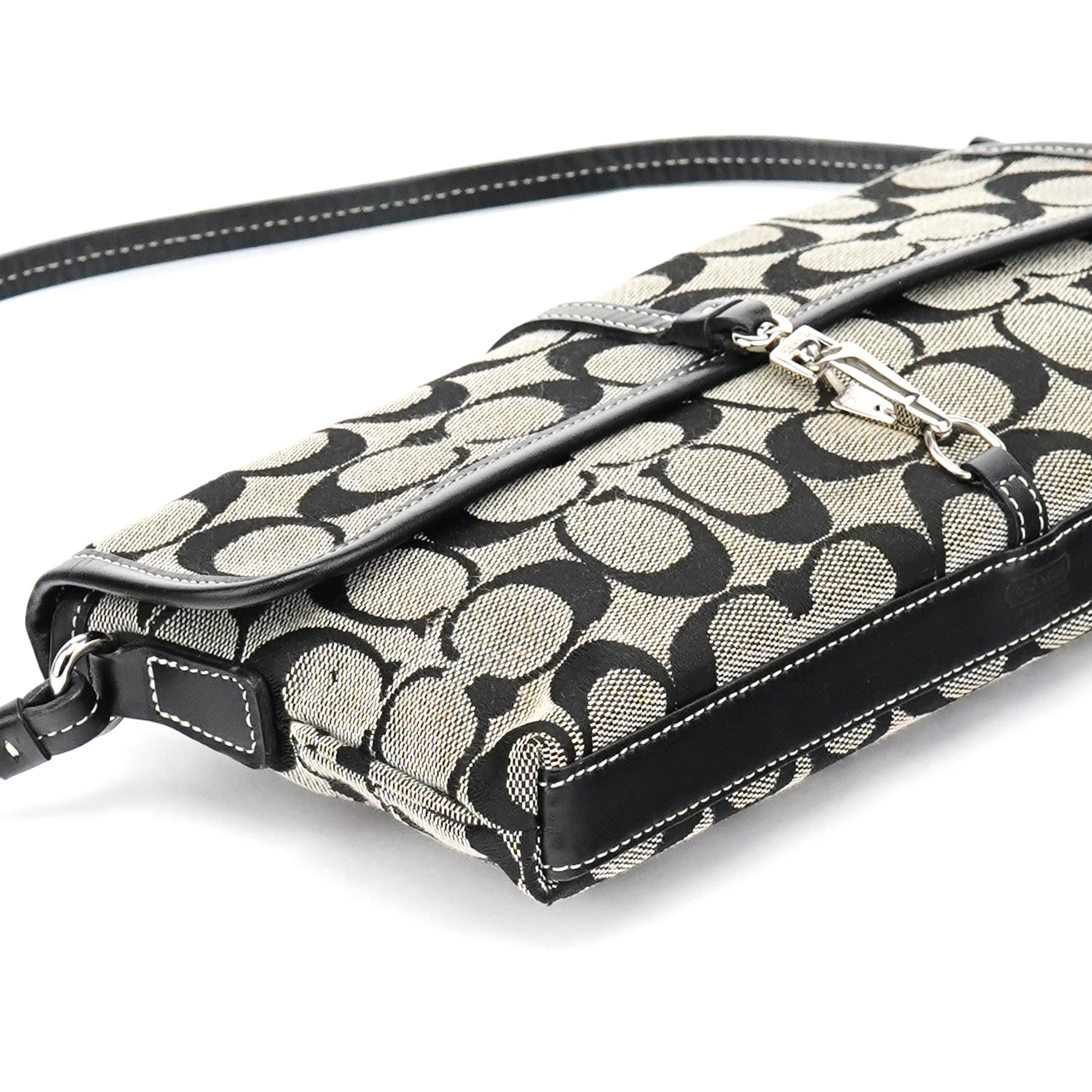 Coach 6348 Sac porté épaule Soho gris et noir