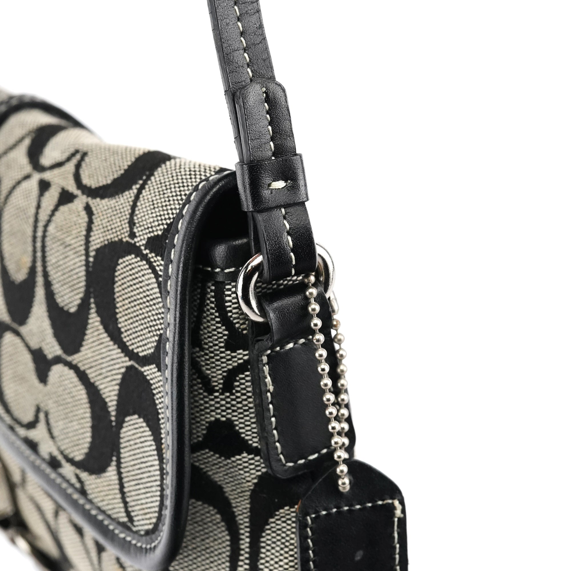 Coach 6348 Sac porté épaule Soho gris et noir