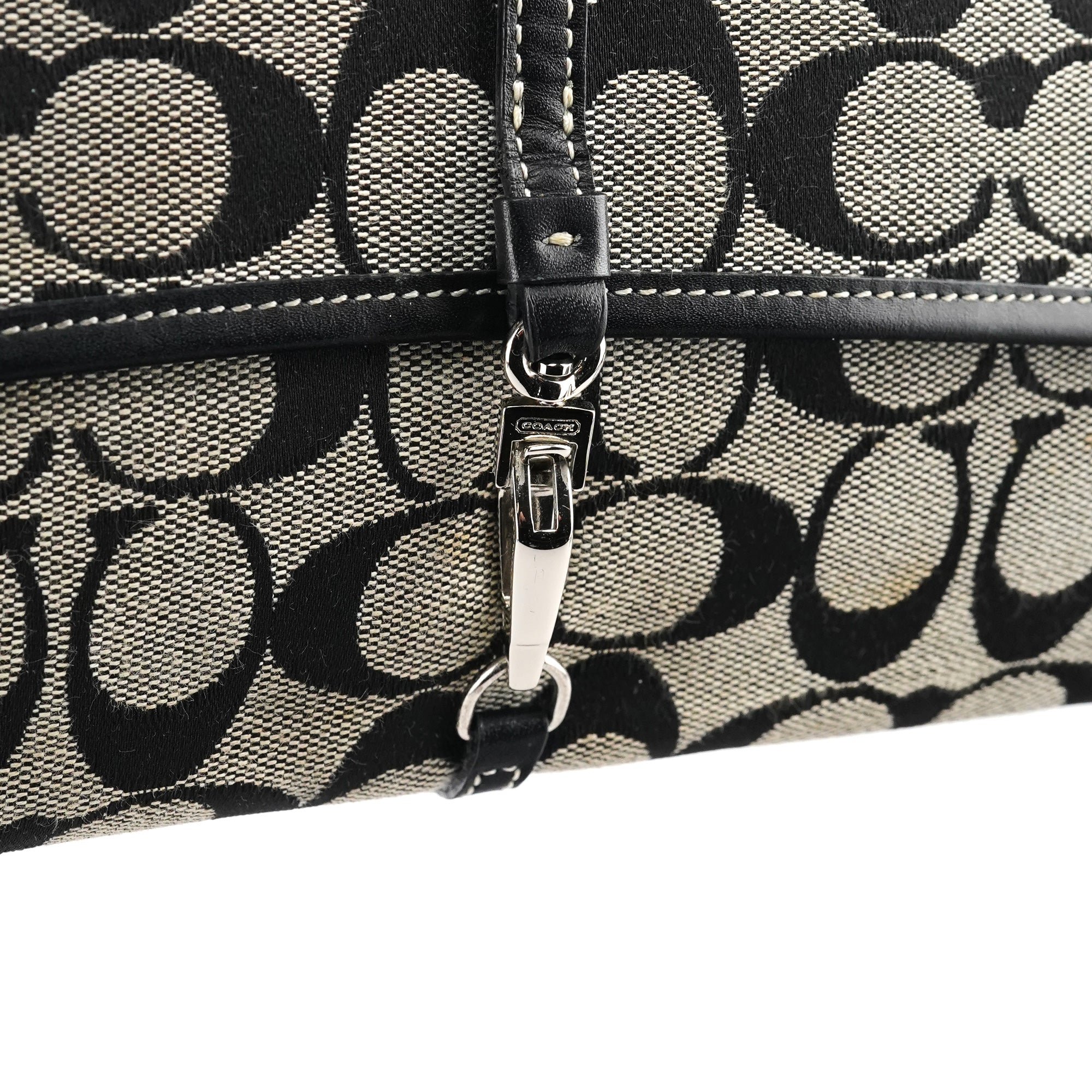 Coach 6348 Sac porté épaule Soho gris et noir