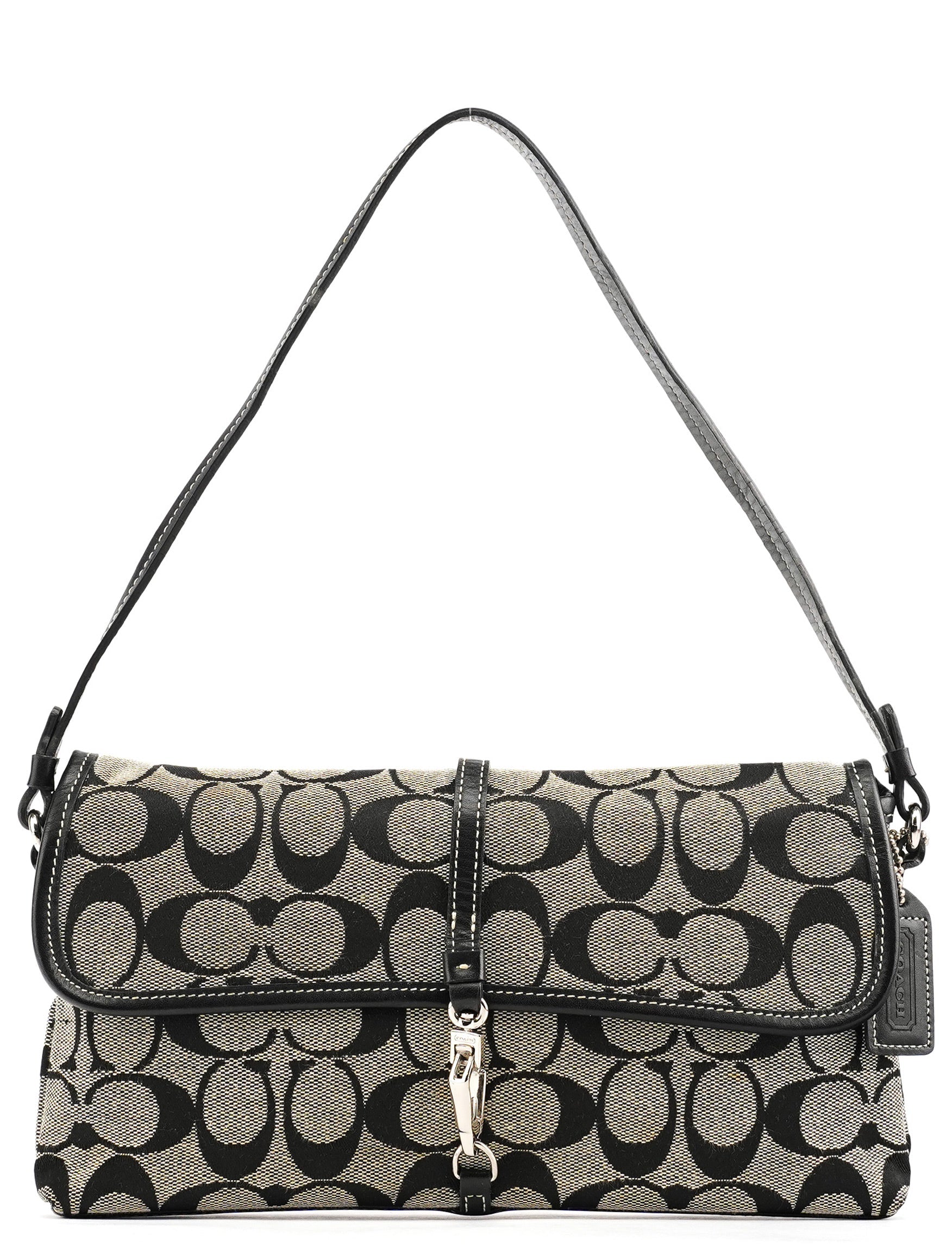 Coach 6348 Sac porté épaule Soho gris et noir