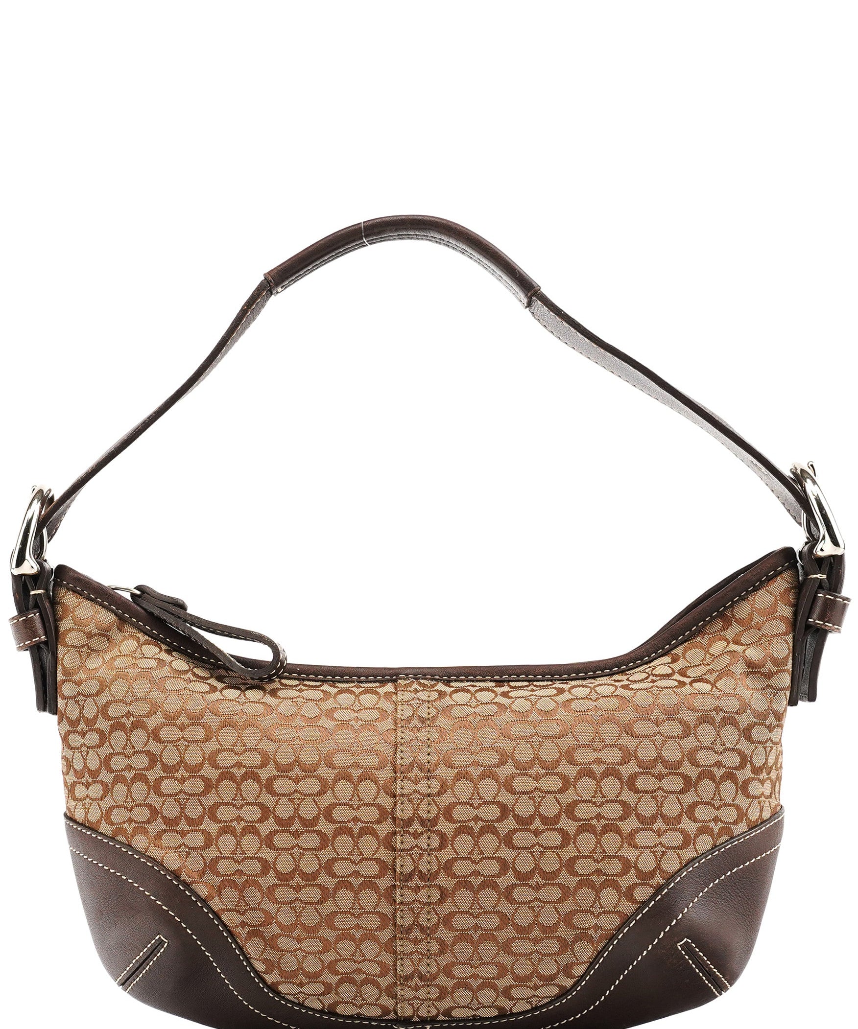 Coach 6351 Beige Brown Signature Soho Shoulder Bag