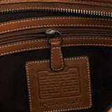 Coach 6351 Borsa a spalla Soho in pelle beige e marrone chiaro