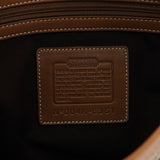 Coach 6351 Borsa a spalla Soho in pelle beige e marrone chiaro
