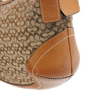 Coach 6351 Borsa a spalla Soho in pelle beige e marrone chiaro