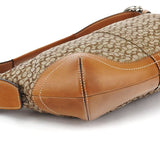 Coach 6351 Borsa a spalla Soho in pelle beige e marrone chiaro