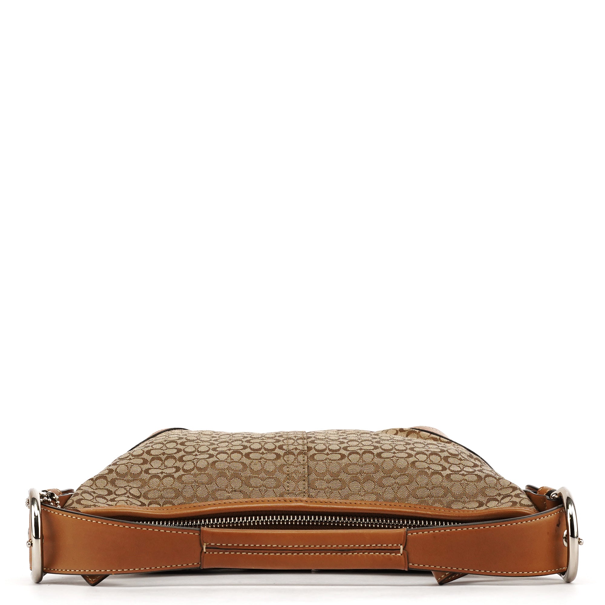 Coach 6351 Borsa a spalla Soho in pelle beige e marrone chiaro