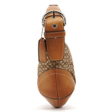 Coach 6351 Borsa a spalla Soho in pelle beige e marrone chiaro