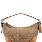 Coach 6351 Borsa a spalla Soho in pelle beige e marrone chiaro