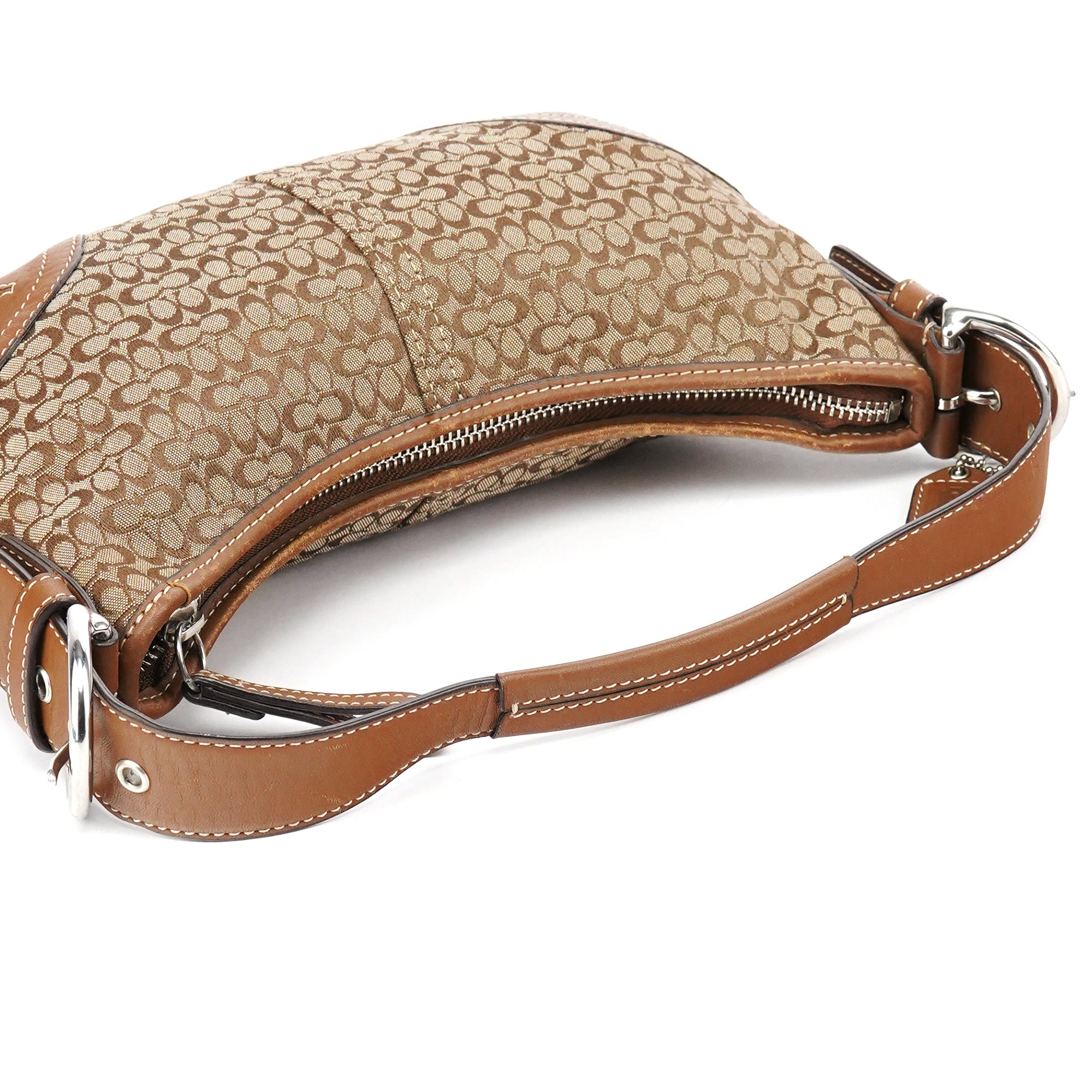 Coach 6351 Sac porté épaule Soho en toile Signature beige