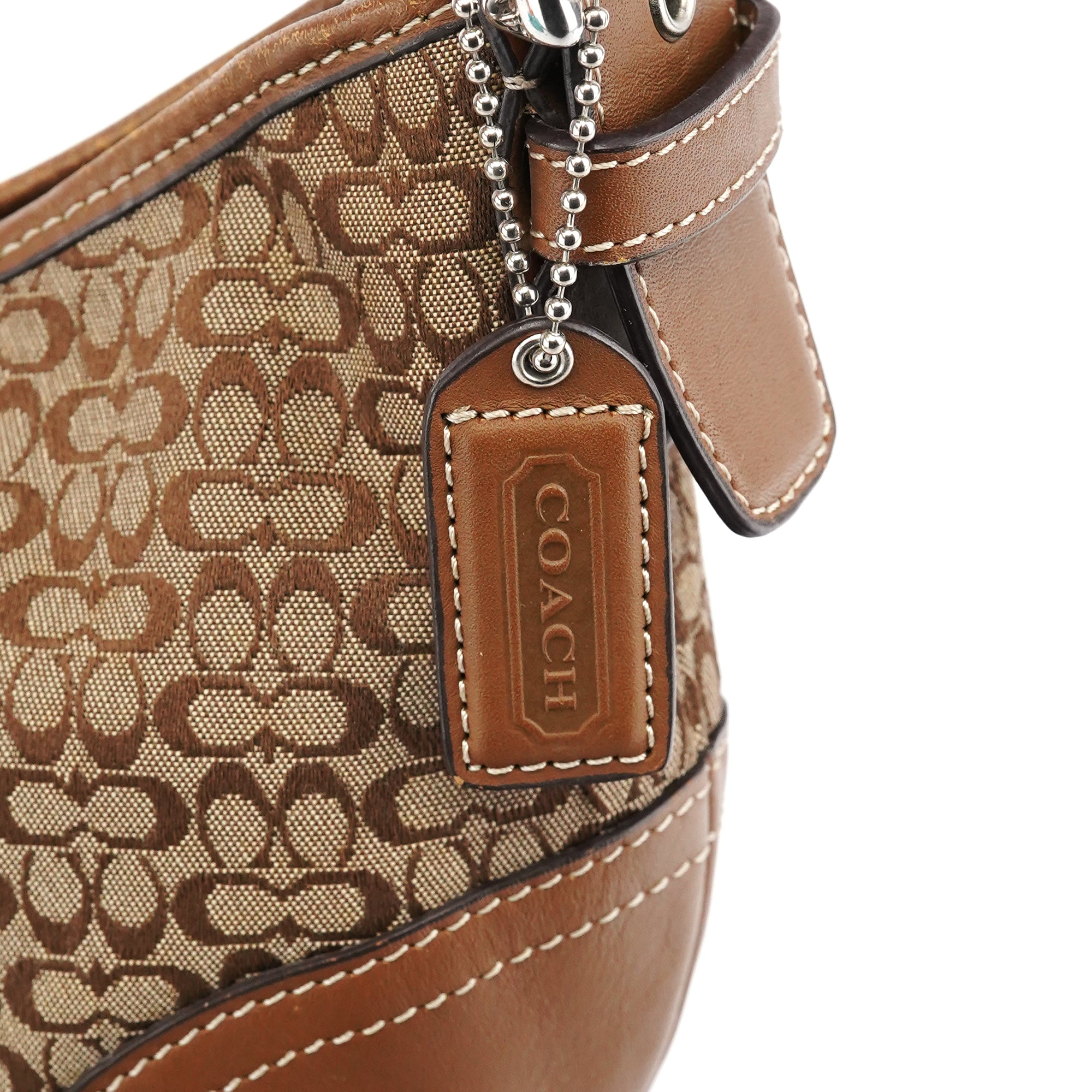 Coach 6351 Sac porté épaule Soho en toile Signature beige