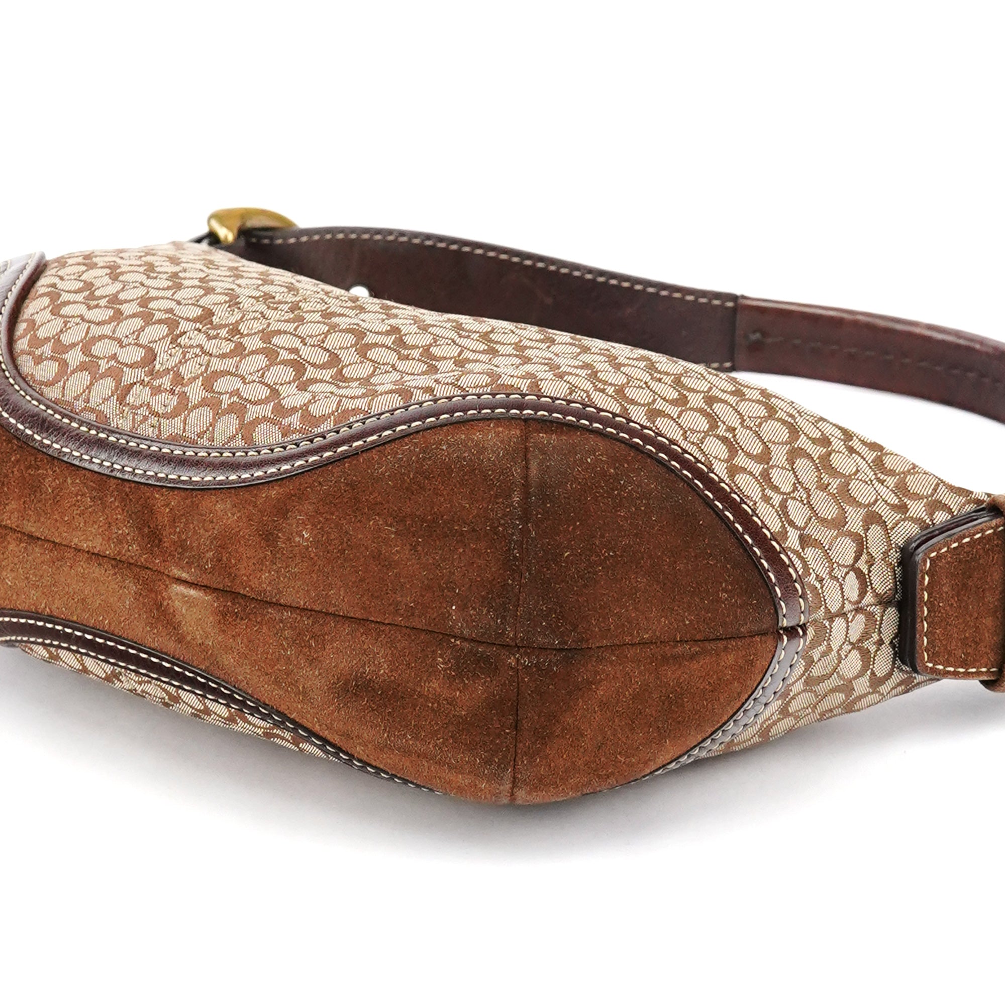 Coach 6351 Brown Signature Canvas Shoulder Bag