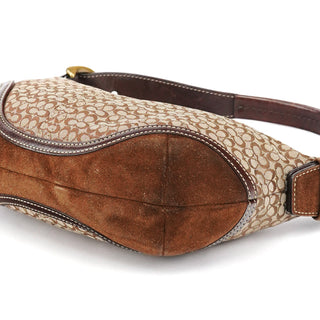 Coach 6351 Brown Signature Canvas Shoulder Bag