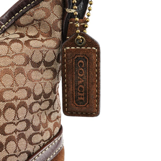 Coach 6351 Brown Signature Canvas Shoulder Bag