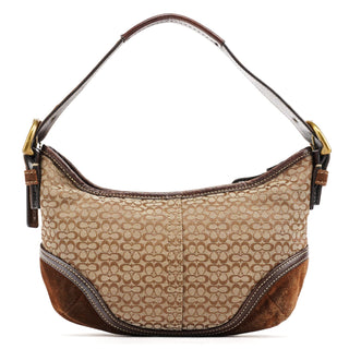Coach 6351 Brown Signature Canvas Shoulder Bag