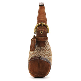 Coach 6351 Brown Signature Canvas Shoulder Bag