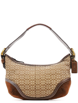 Coach 6351 Brown Signature Canvas Shoulder Bag